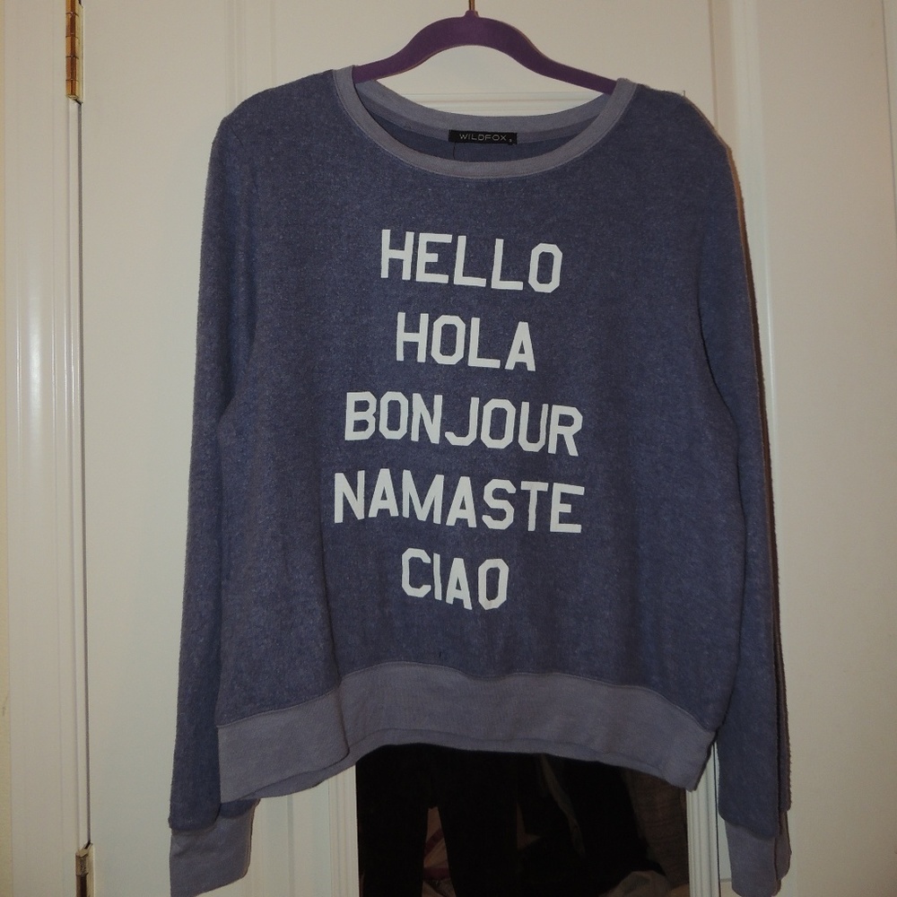 Wildfox Say Hello Sweatshirt NWOT